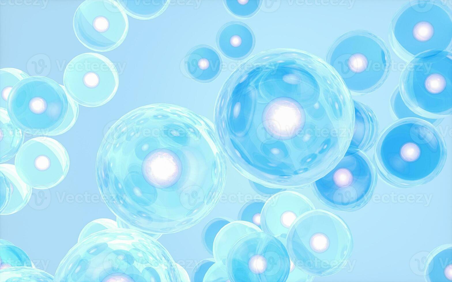 Cellular structure, biology concept, 3d rendering. photo