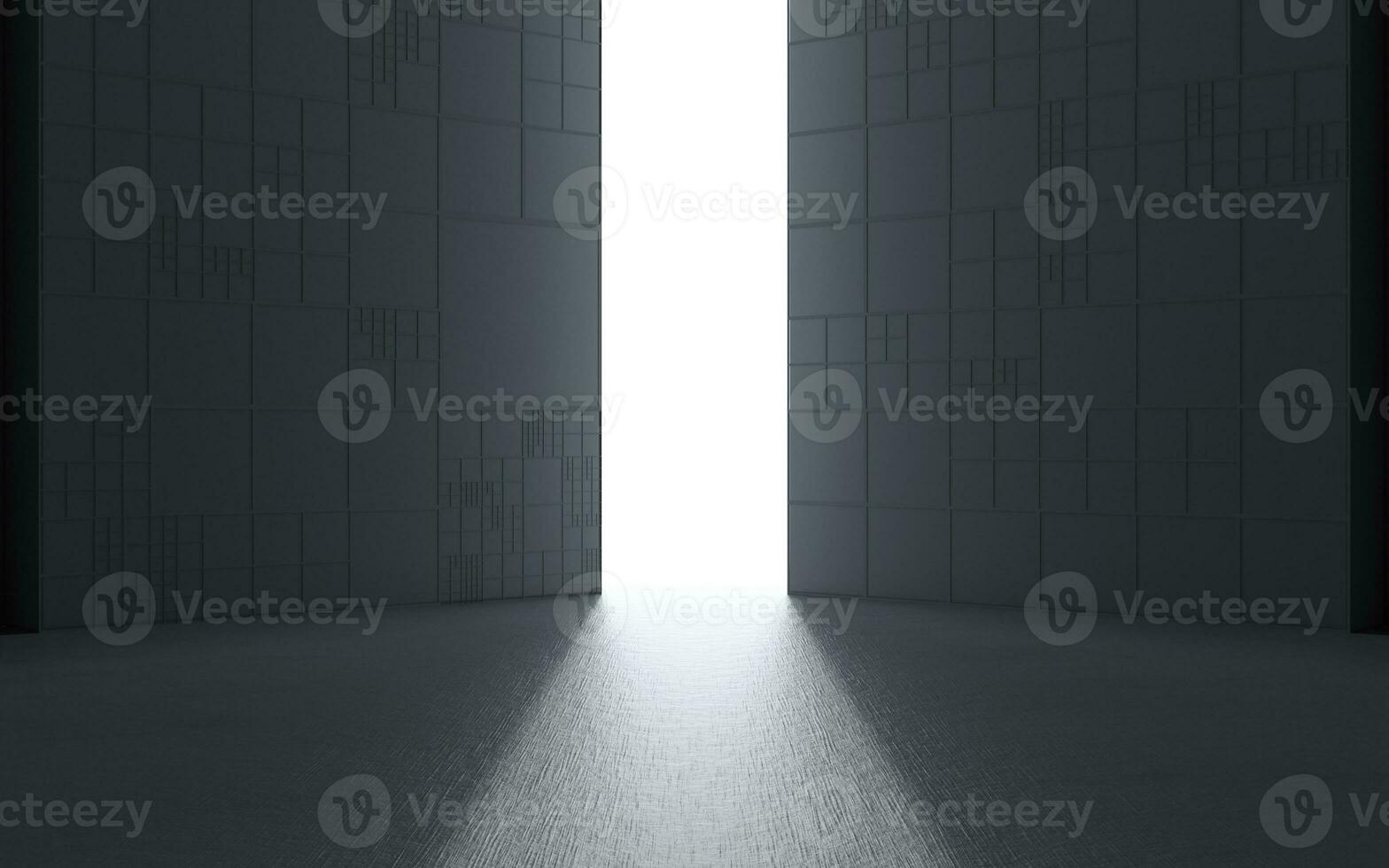 Open the door, success and hope, 3d rendering. photo