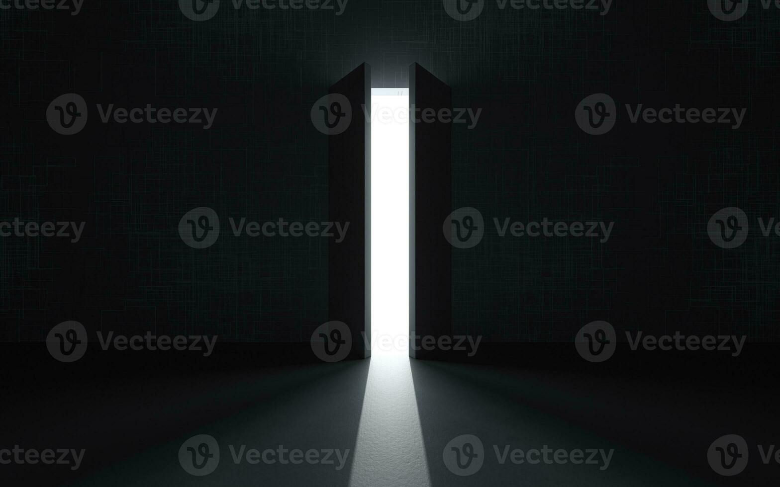 Open the door, success and hope, 3d rendering. photo