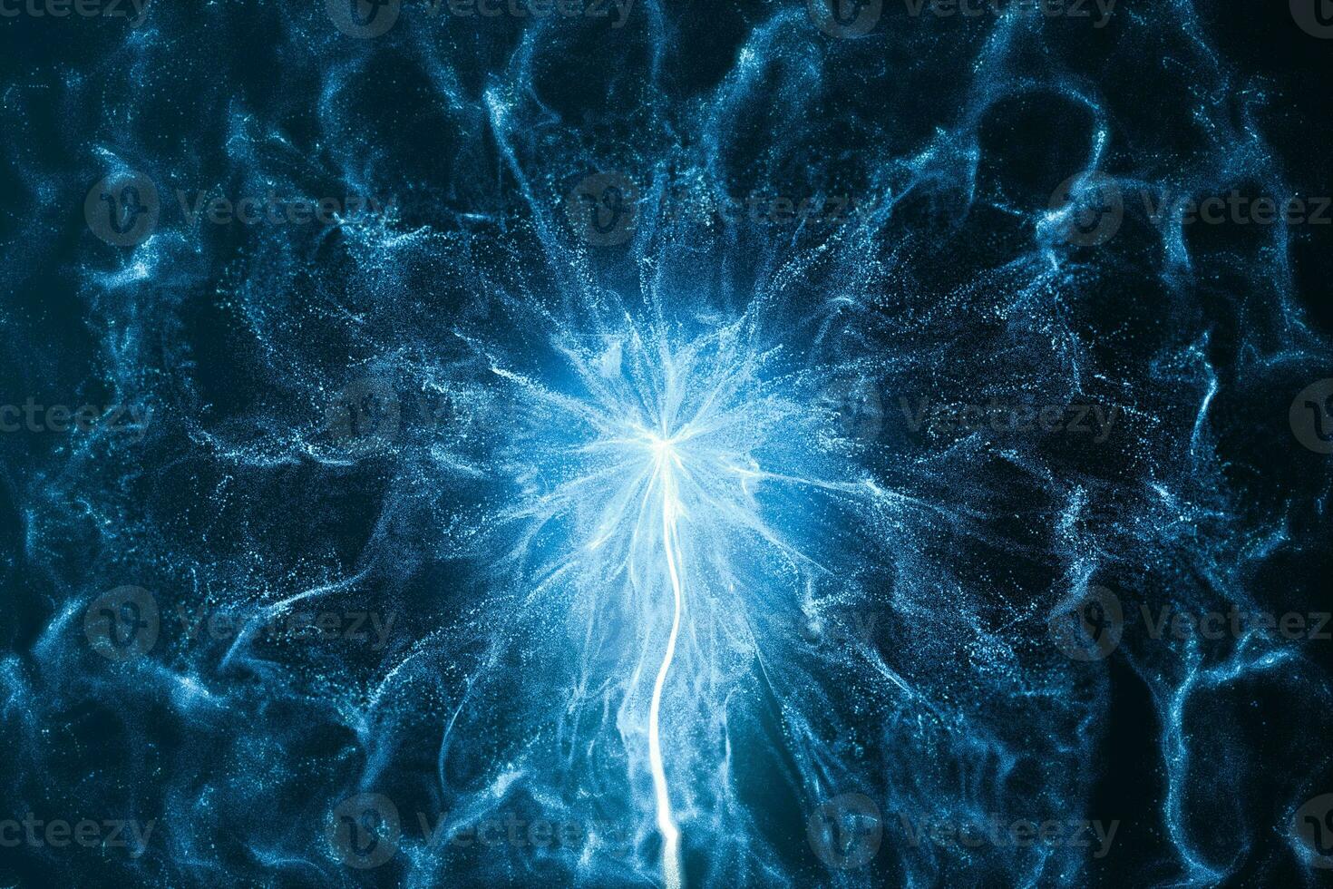 Blue glowing flames, fantasy wave pattern, 3d rendering. photo