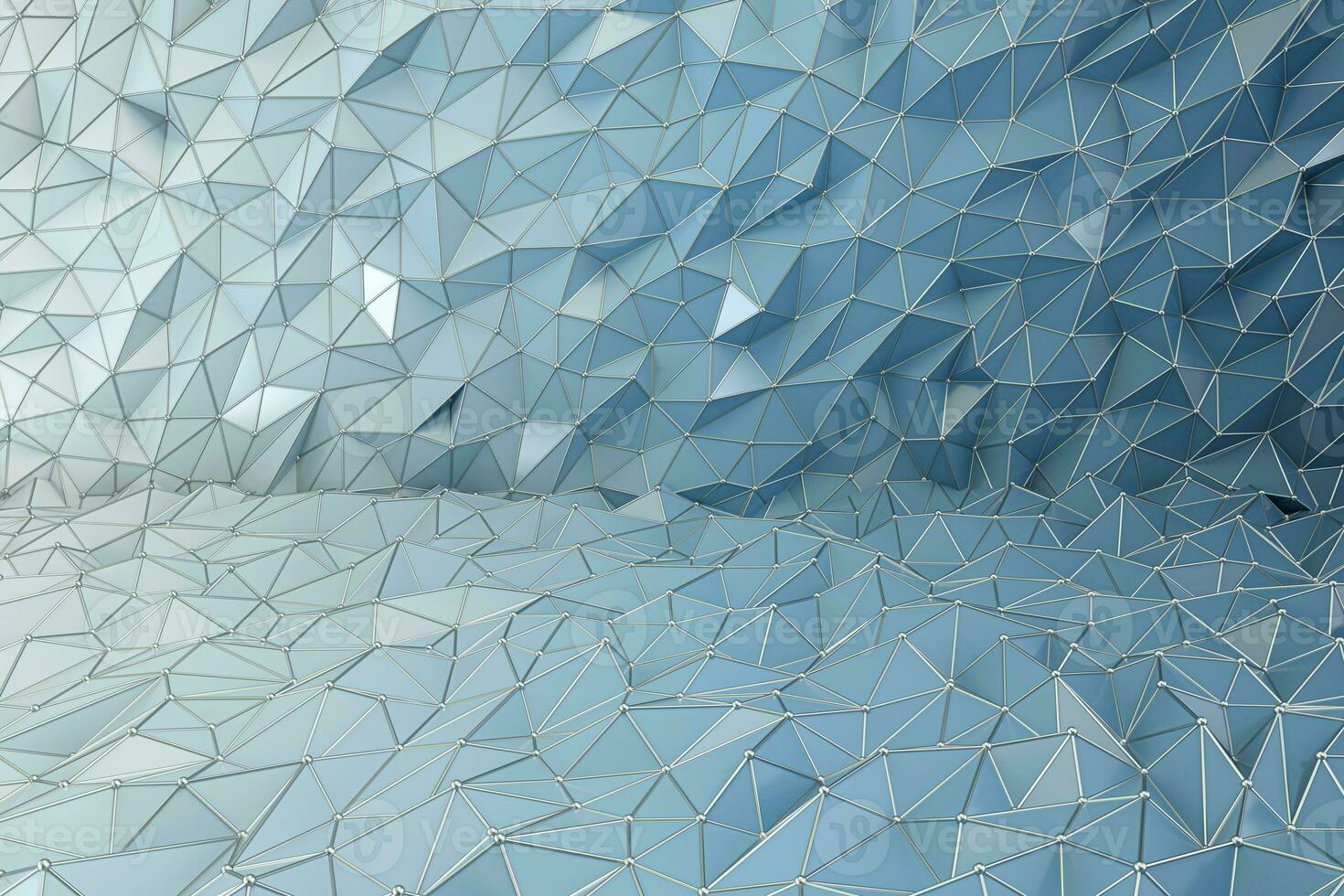 Triangle polygonal background, crystal construction, 3d rendering. photo