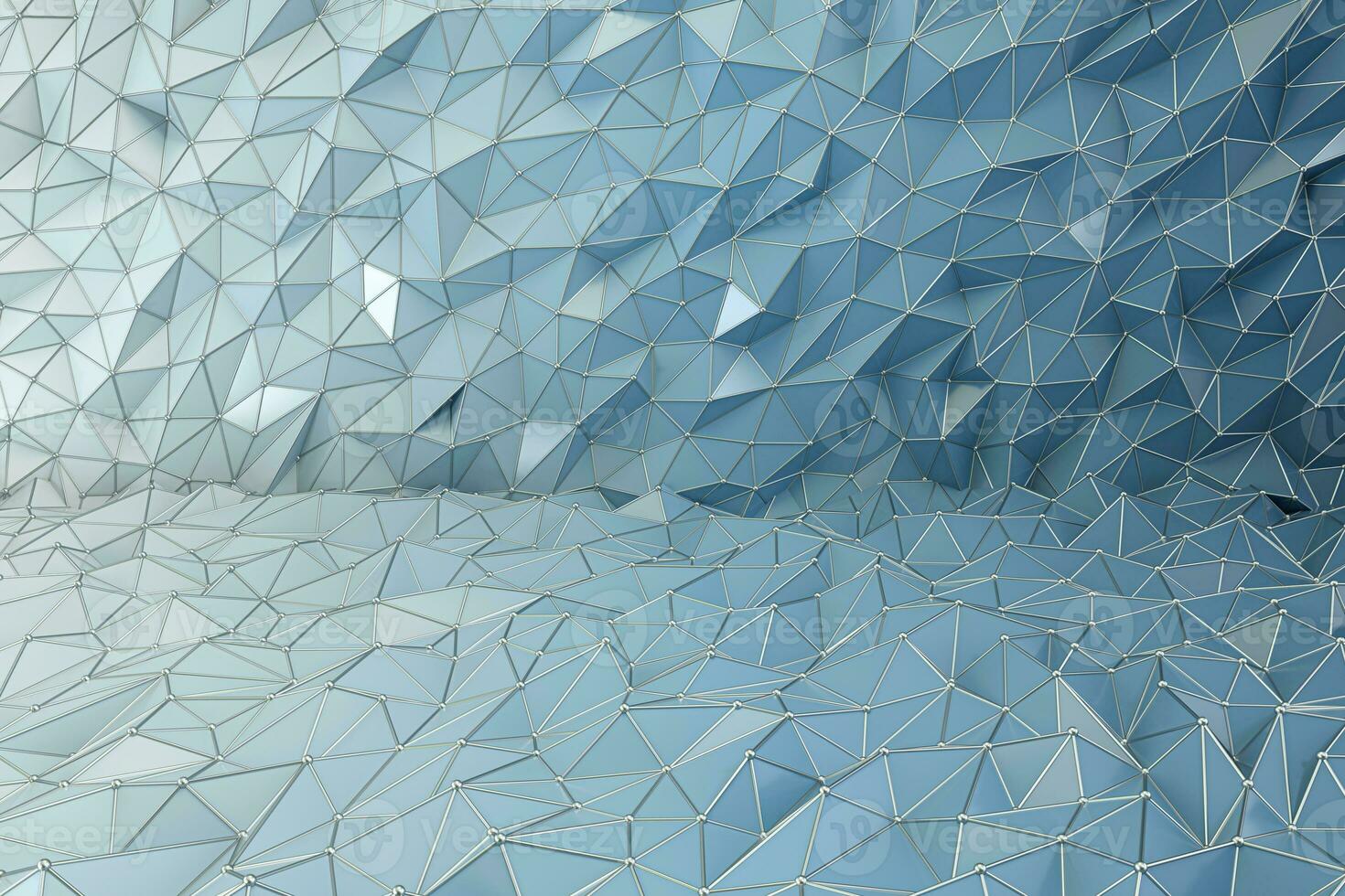 Triangle polygonal background, crystal construction, 3d rendering. photo