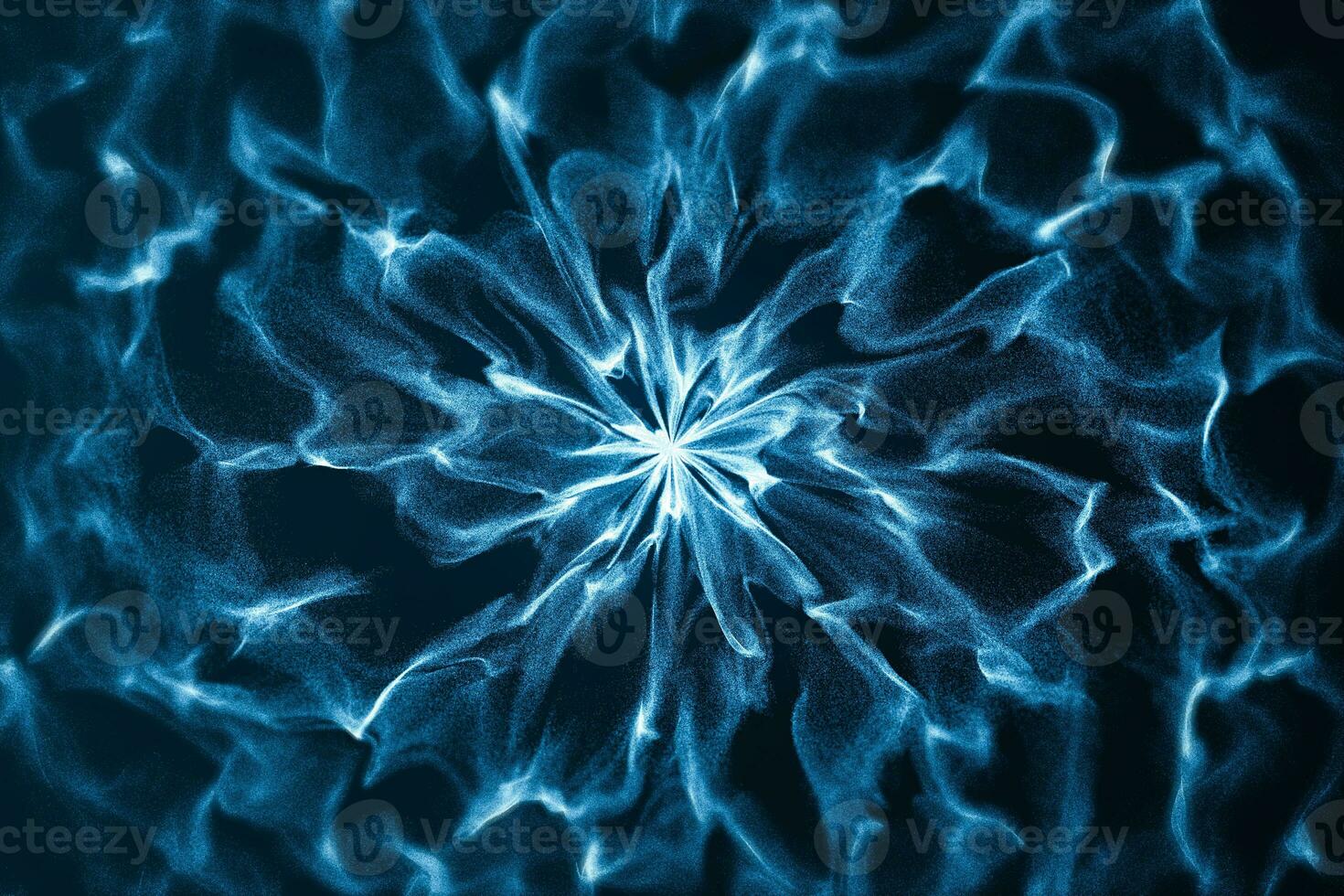 Blue glowing flames, fantasy wave pattern, 3d rendering. photo