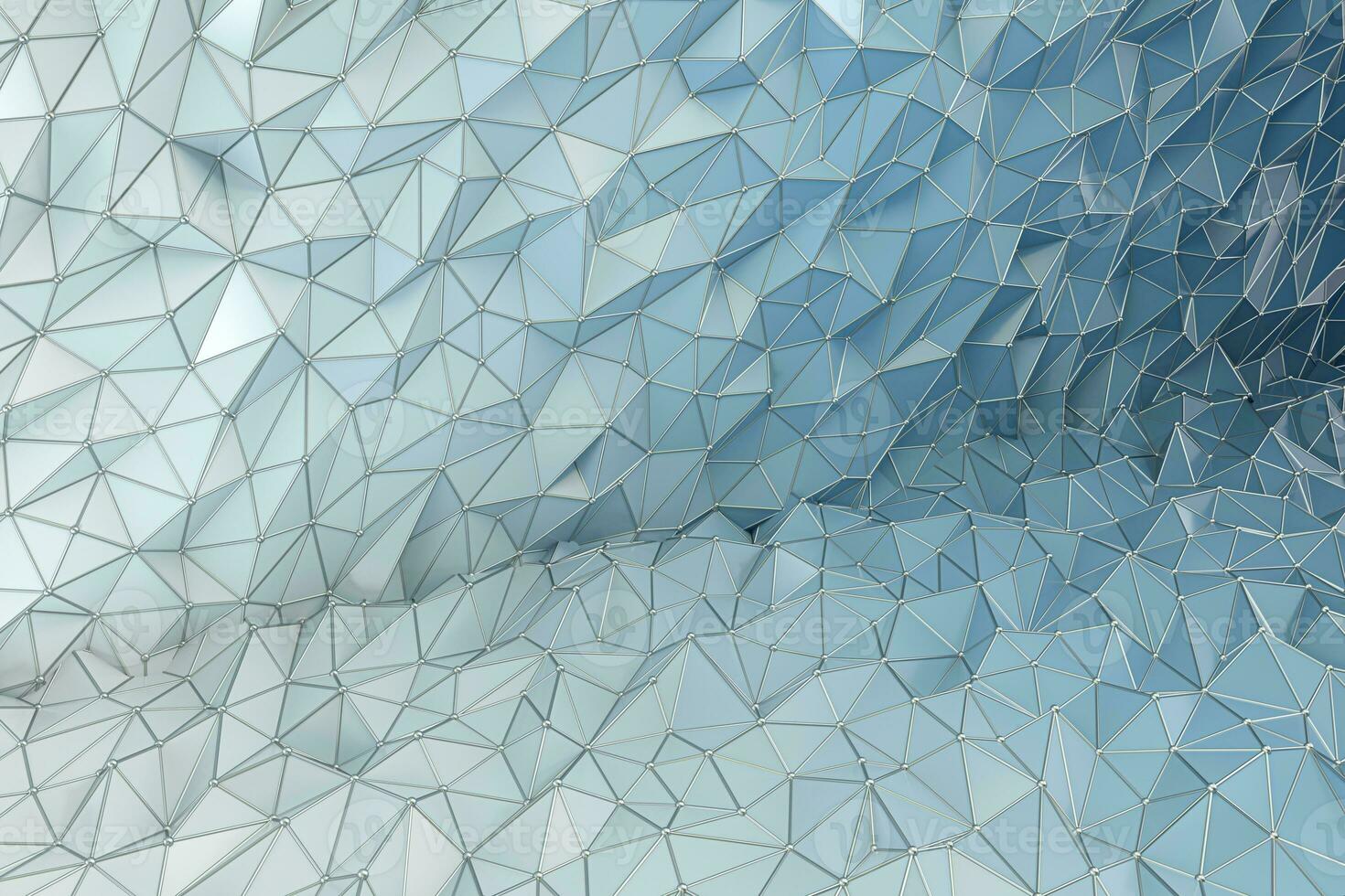 Triangle polygonal background, crystal construction, 3d rendering. photo