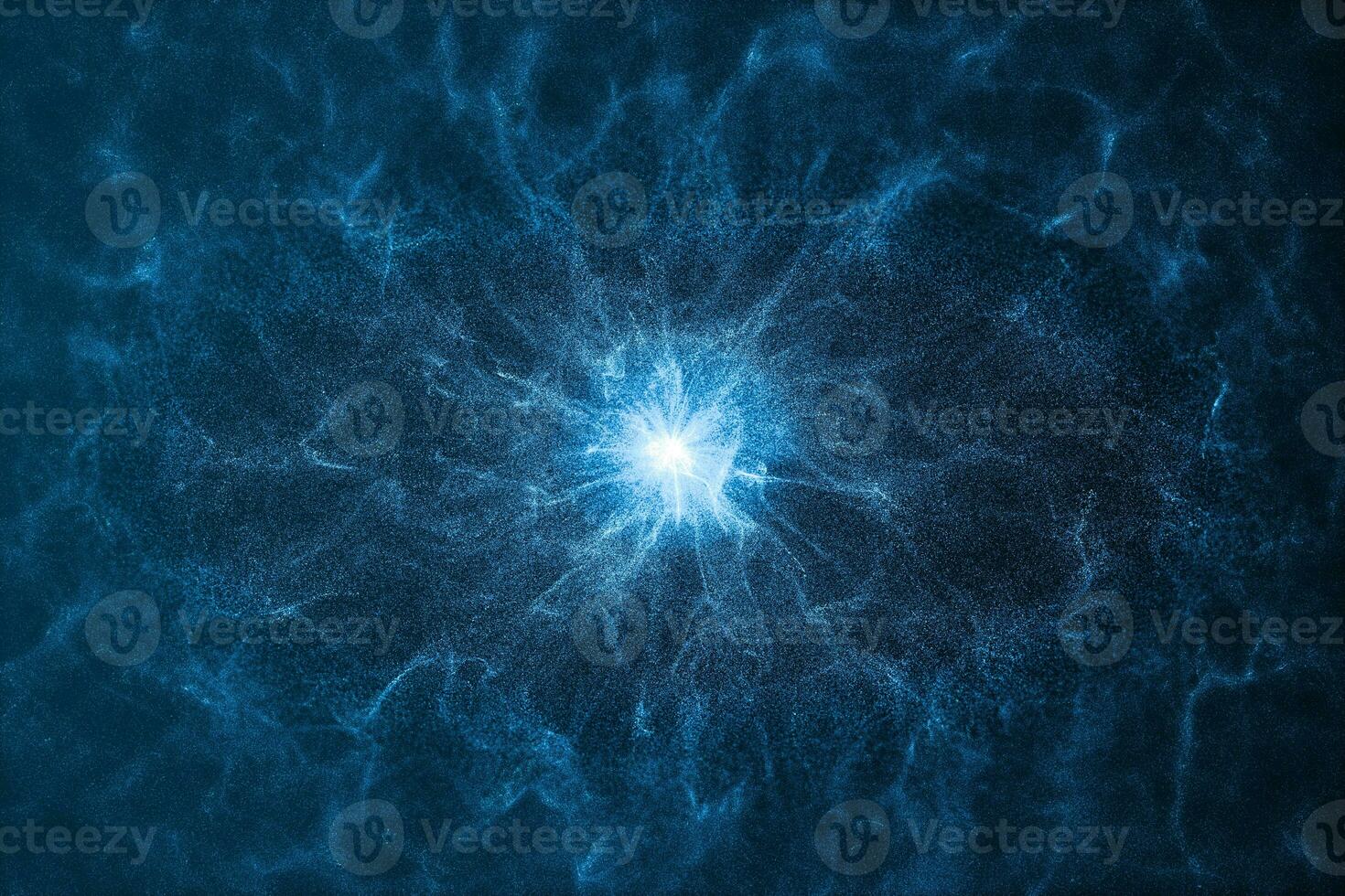 Blue glowing flames, fantasy wave pattern, 3d rendering. photo