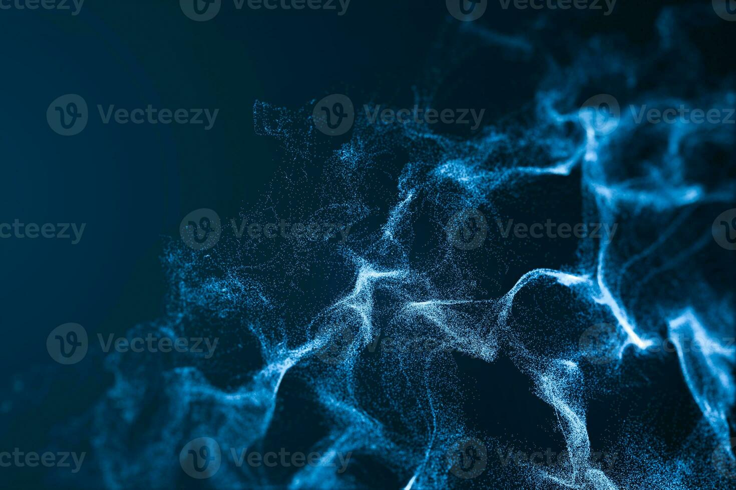 Blue glowing flames, fantasy wave pattern, 3d rendering. photo