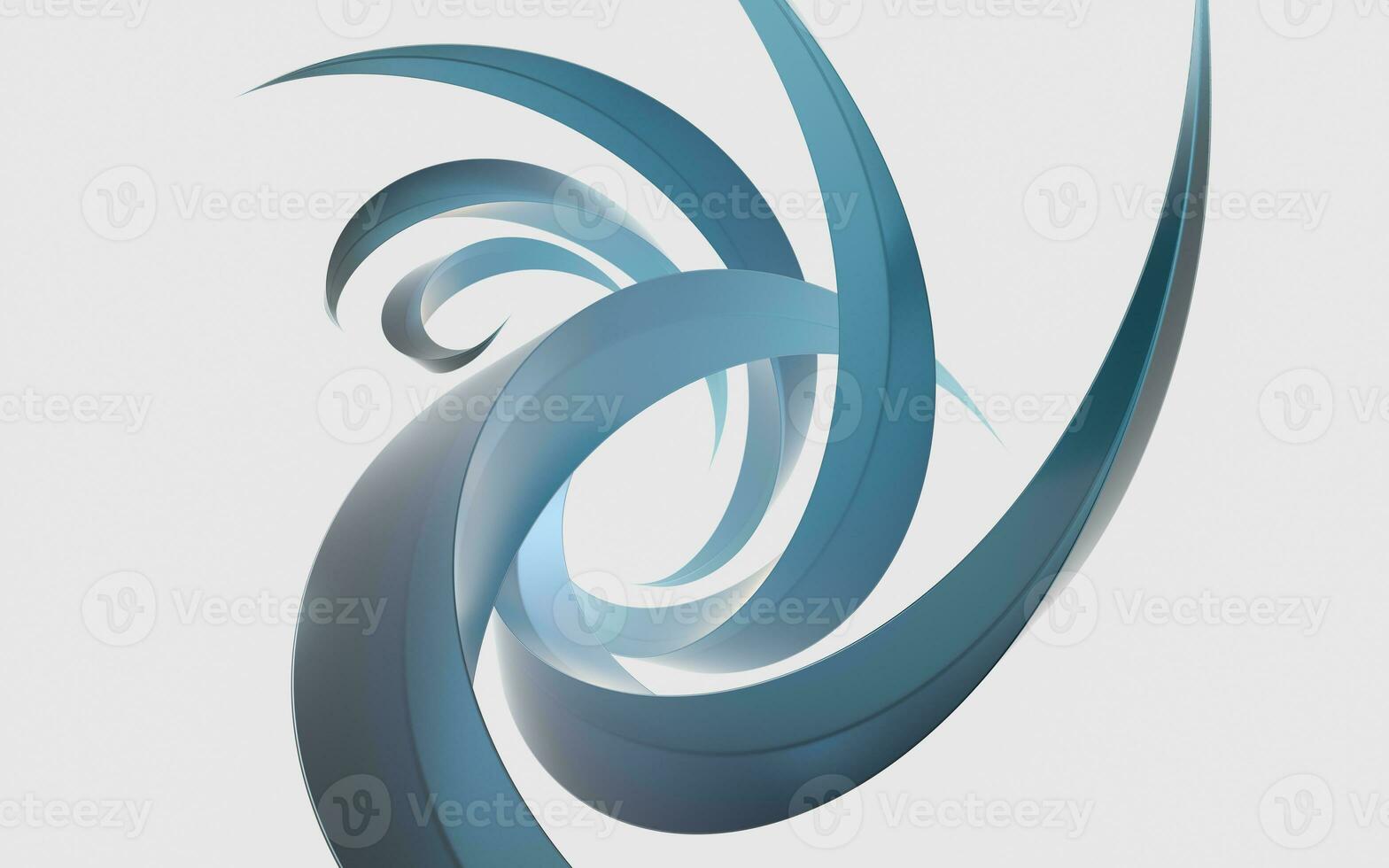 Curved vortex structure lines, 3d rendering. photo
