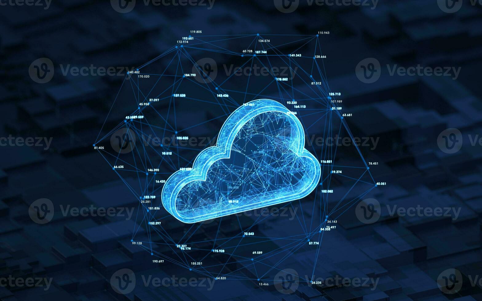Big data and cloud computing, 3d rendering. photo