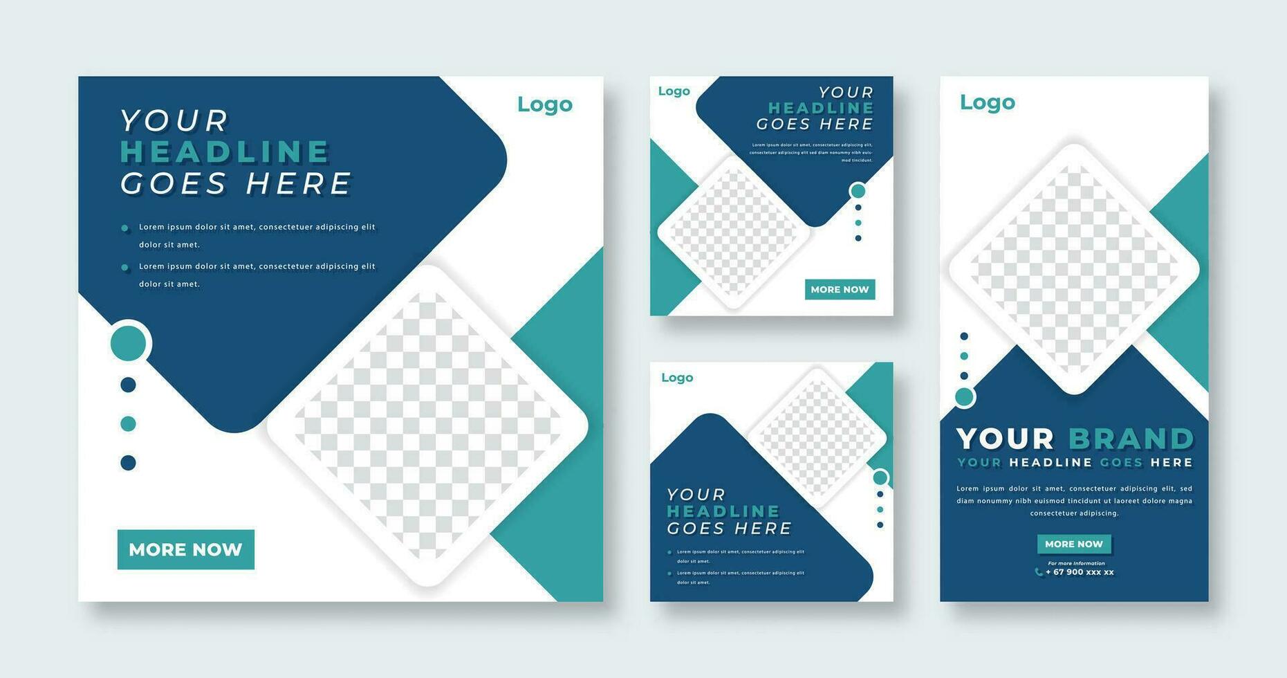 Unique Modern Social Media Post for Online Marketing Promotion Banner, Story and Web Internet Ads Flyer vector