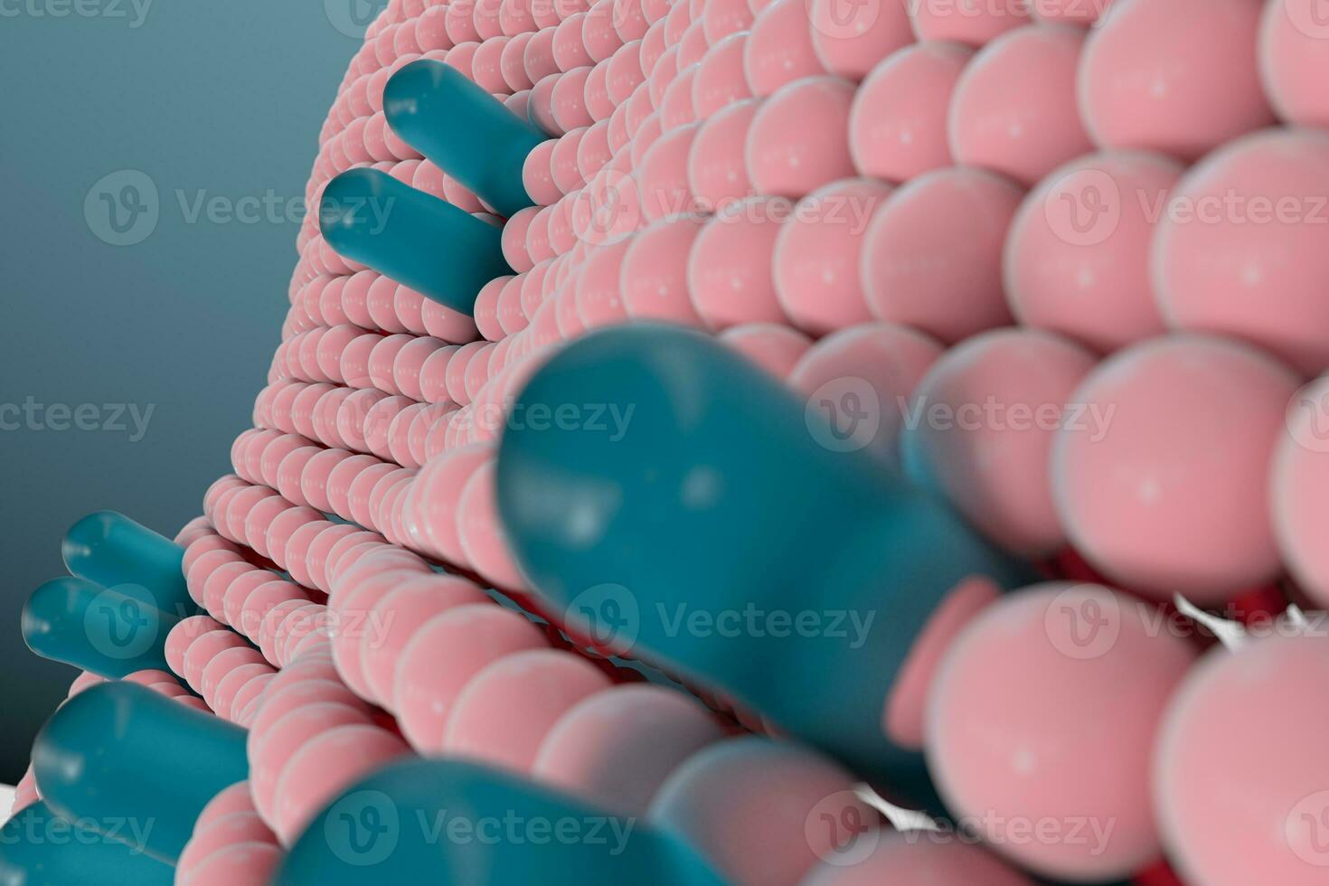 Cell membrane and biology, biological concept, 3d rendering. photo