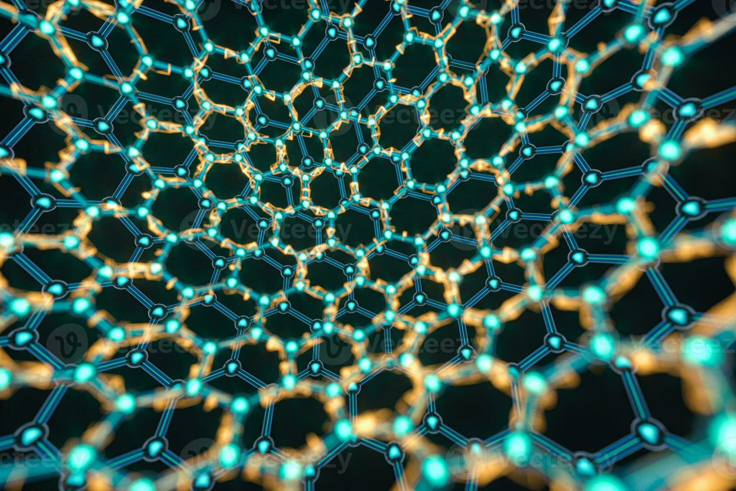 Cells and biological chain,molecules and abstract conception,3d rendering. photo