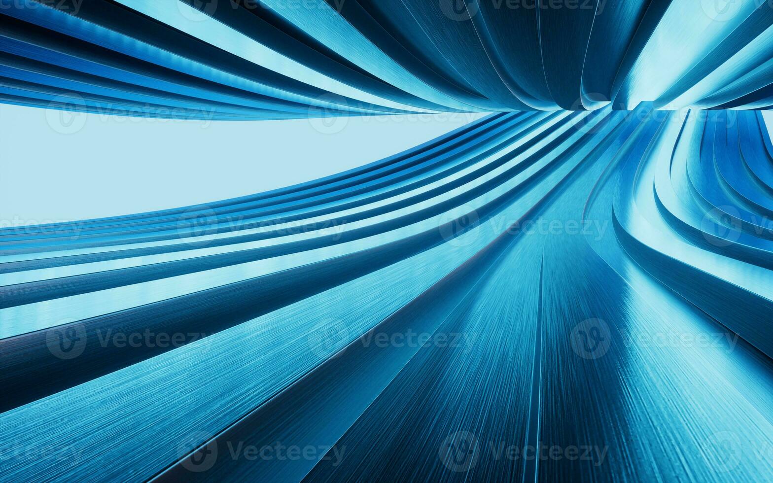 Neon lights and tunnels, 3d rendering. photo