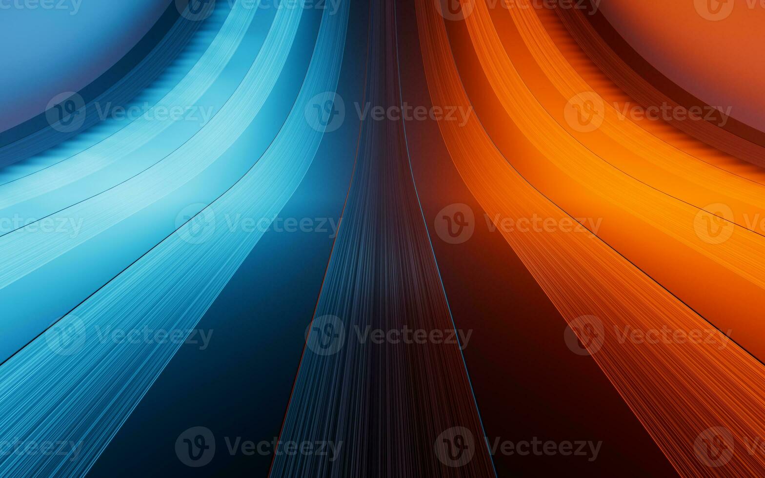 Neon lights and tunnels, 3d rendering. photo