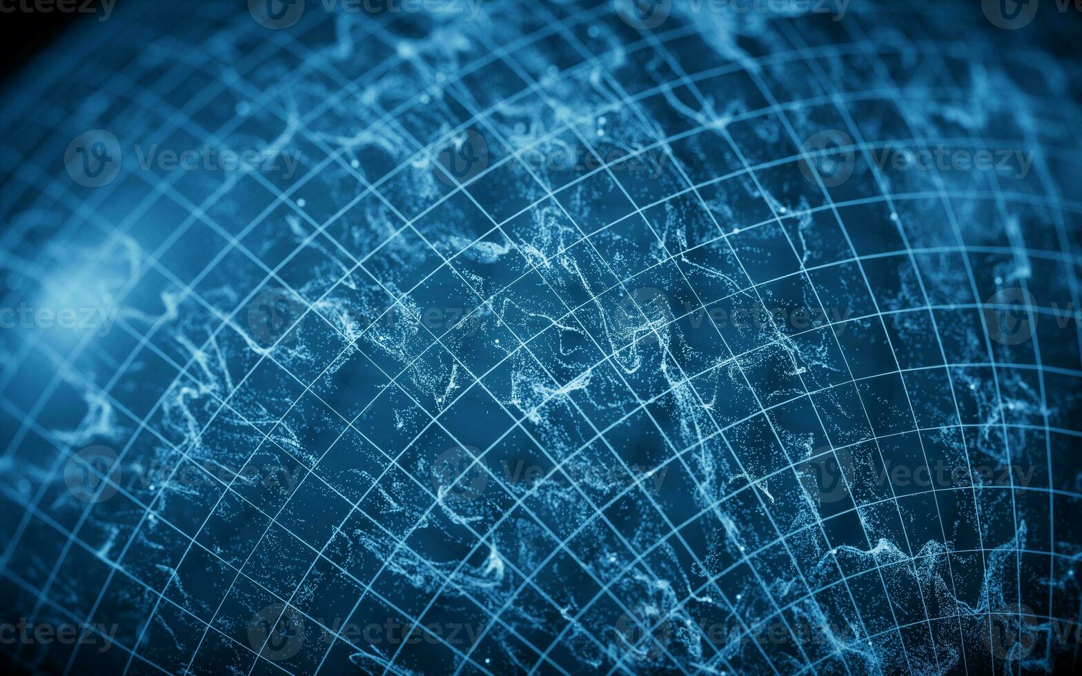 Wave particles with the shape of sphere, 3d rendering. photo