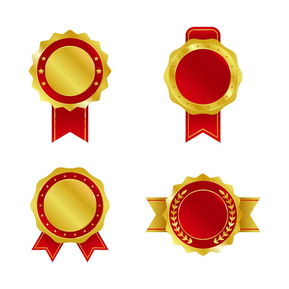 Red and gold Luxurious Emblem Collection vector