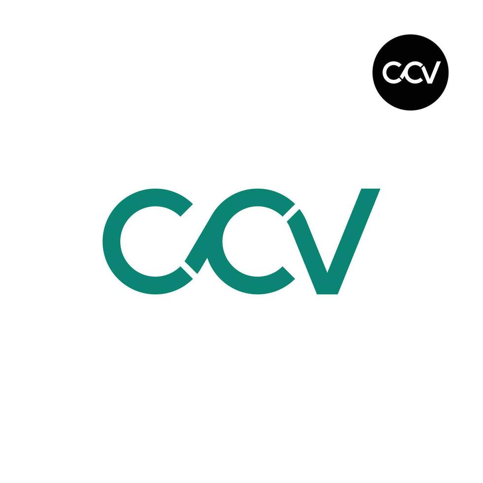 letra ccv monograma logo diseño vector