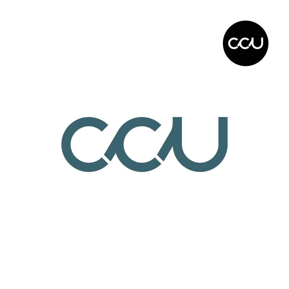 Letter CCU Monogram Logo Design vector