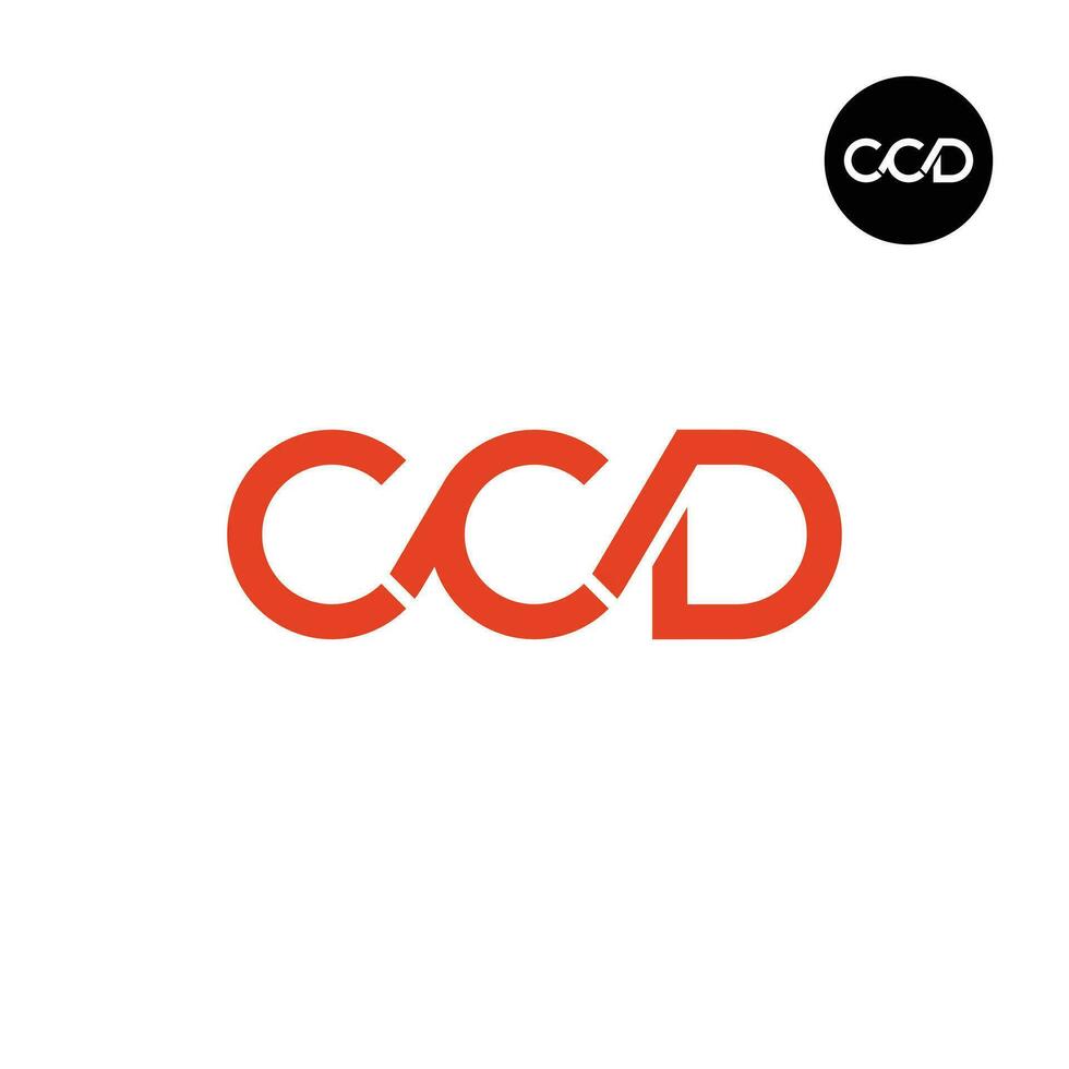 letra CCD monograma logo diseño vector