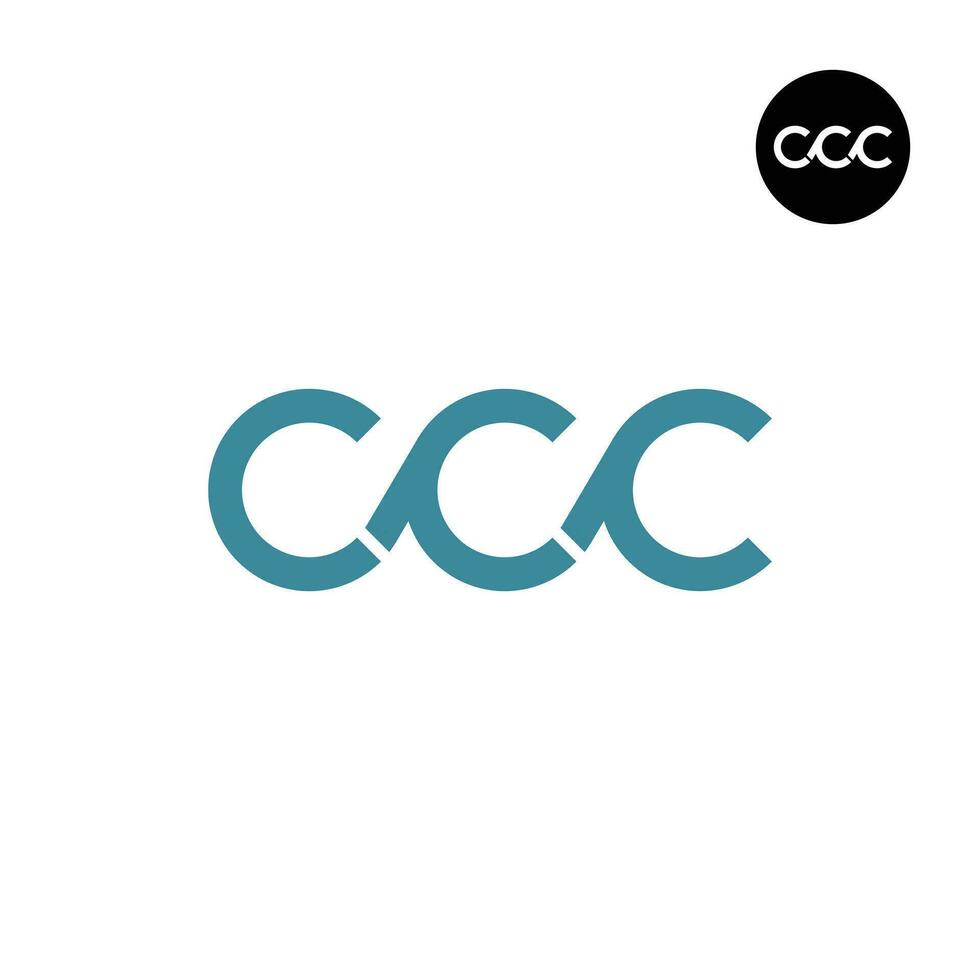 Letter CCC Monogram Logo Design vector