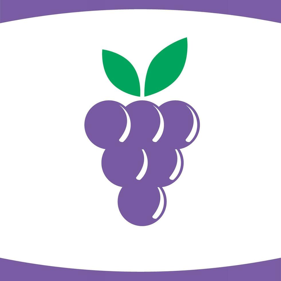 Grapes Purple Modern Logo Vector