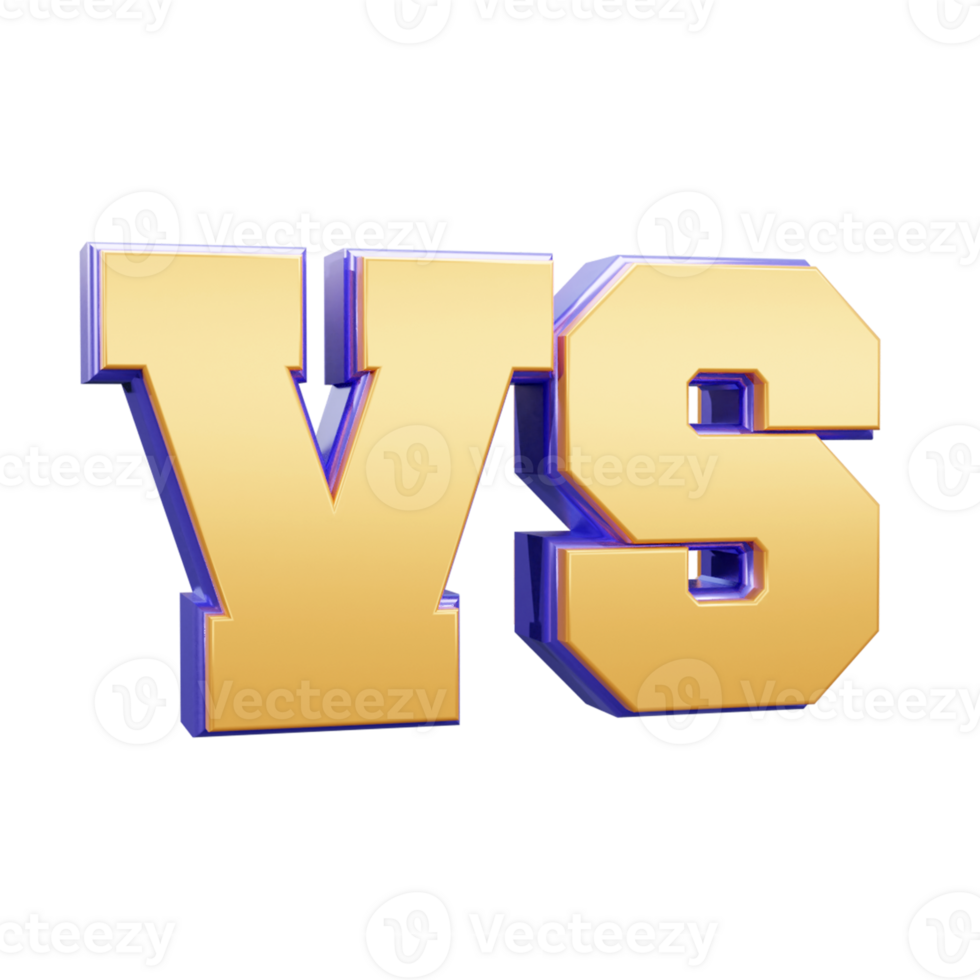 ouro versus vs 3d render logotipo ou dourado versus vs logotipo texto efeito ou 3d realista vs render relacionado Tag png