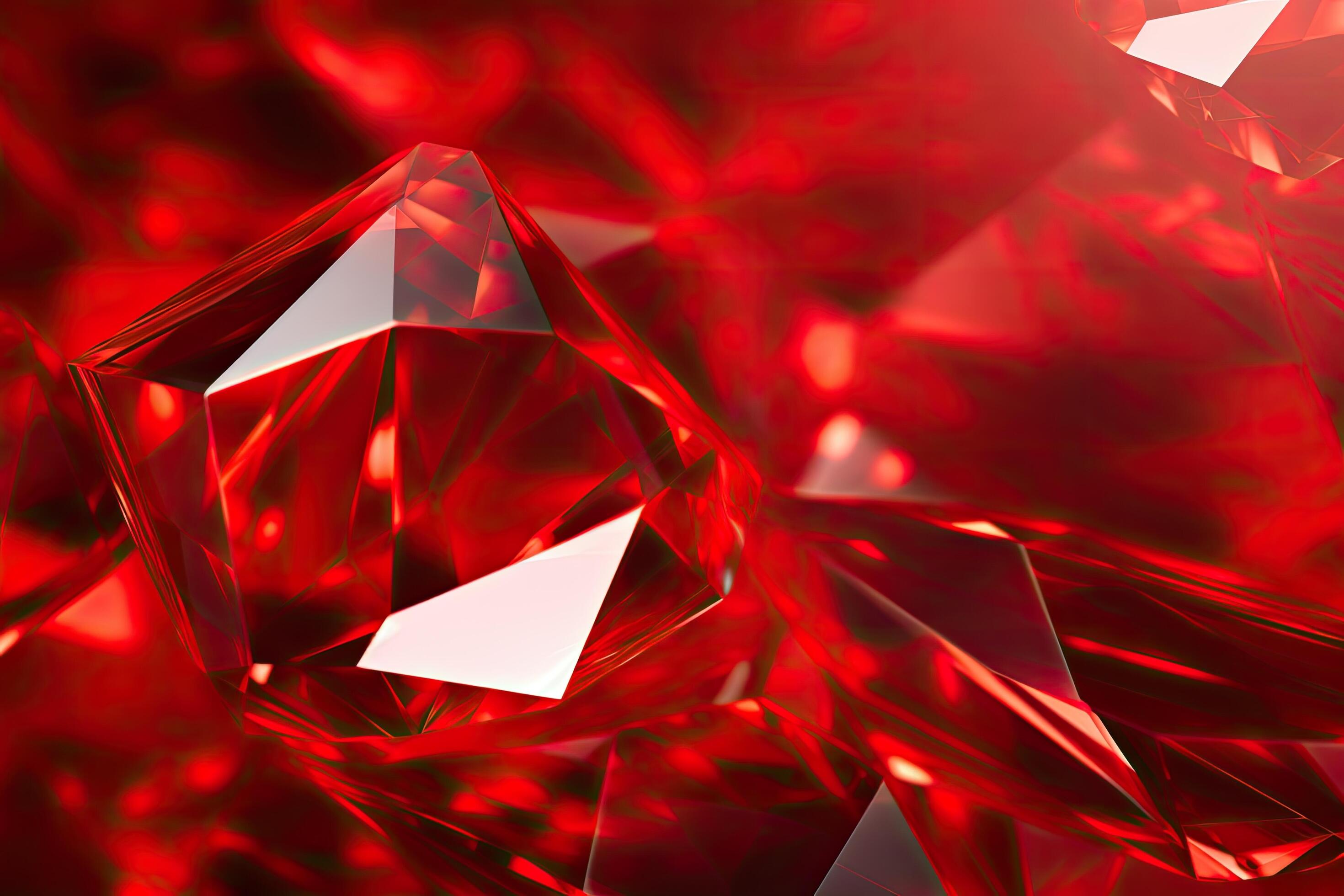 Red crystal background. 3d rendering, 3d illustration. Abstract