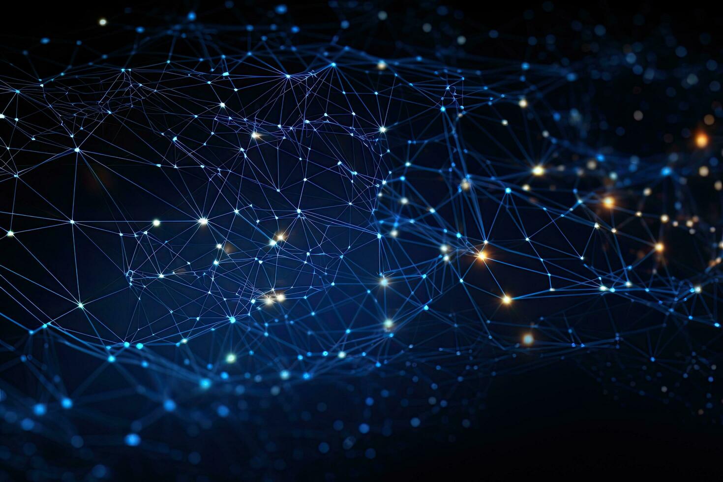 3d rendering of abstract digital background with connecting dots and lines. Network concept, Abstract digital background of points and lines. Plexus. Big data. Network or connection, AI Generated photo