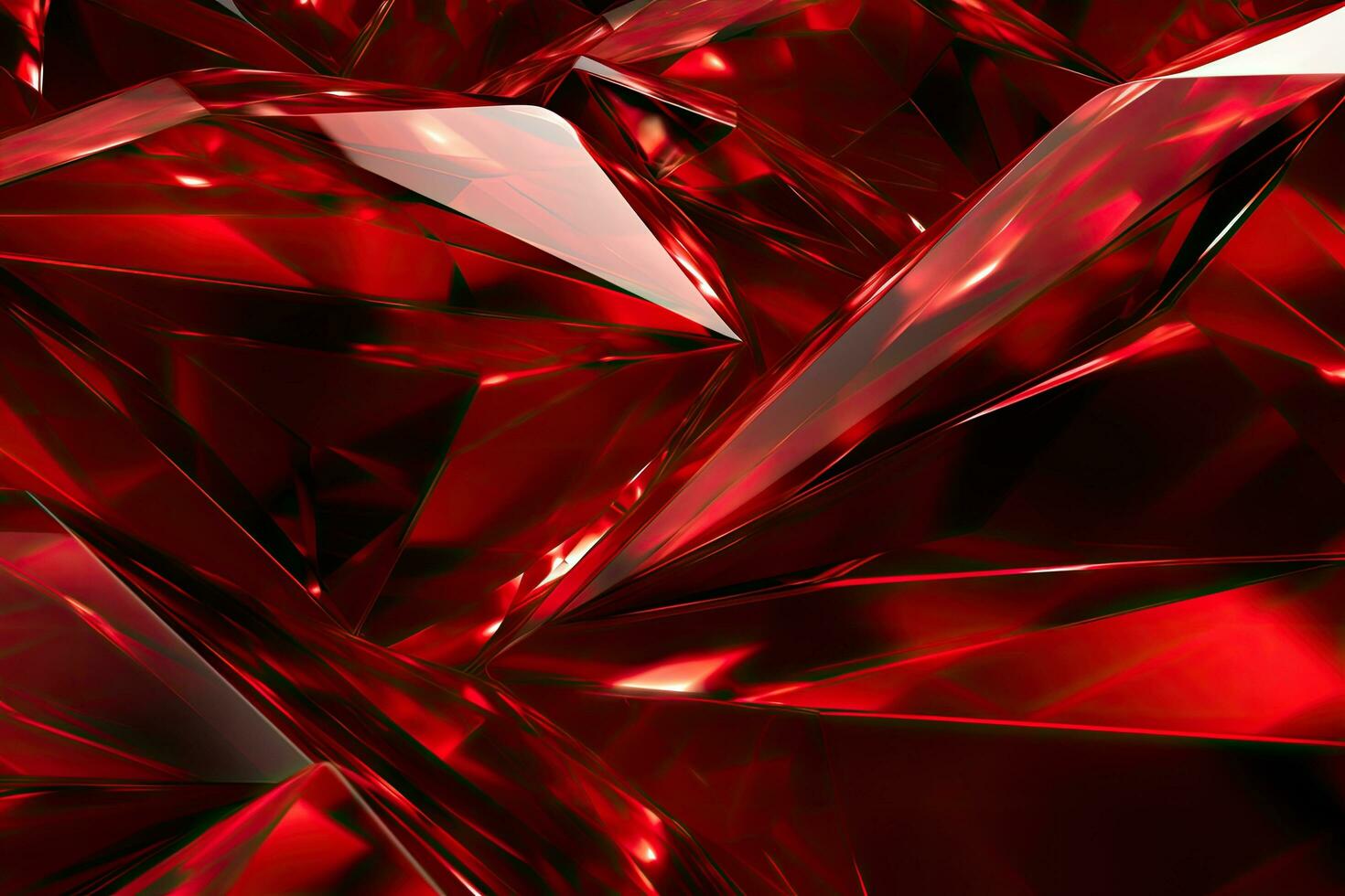 Abstract red crystal background. 3d rendering, 3d illustration. Abstract background red diamond, AI Generated photo