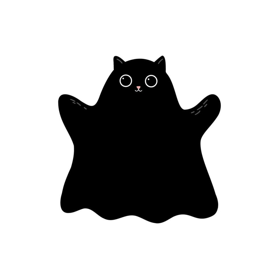 Black Ghost Cat vector