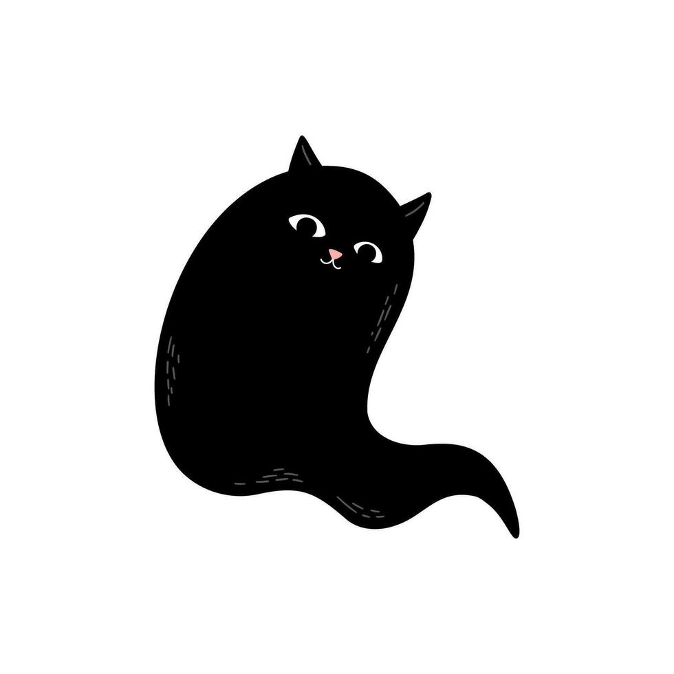 Black Ghost Cat vector