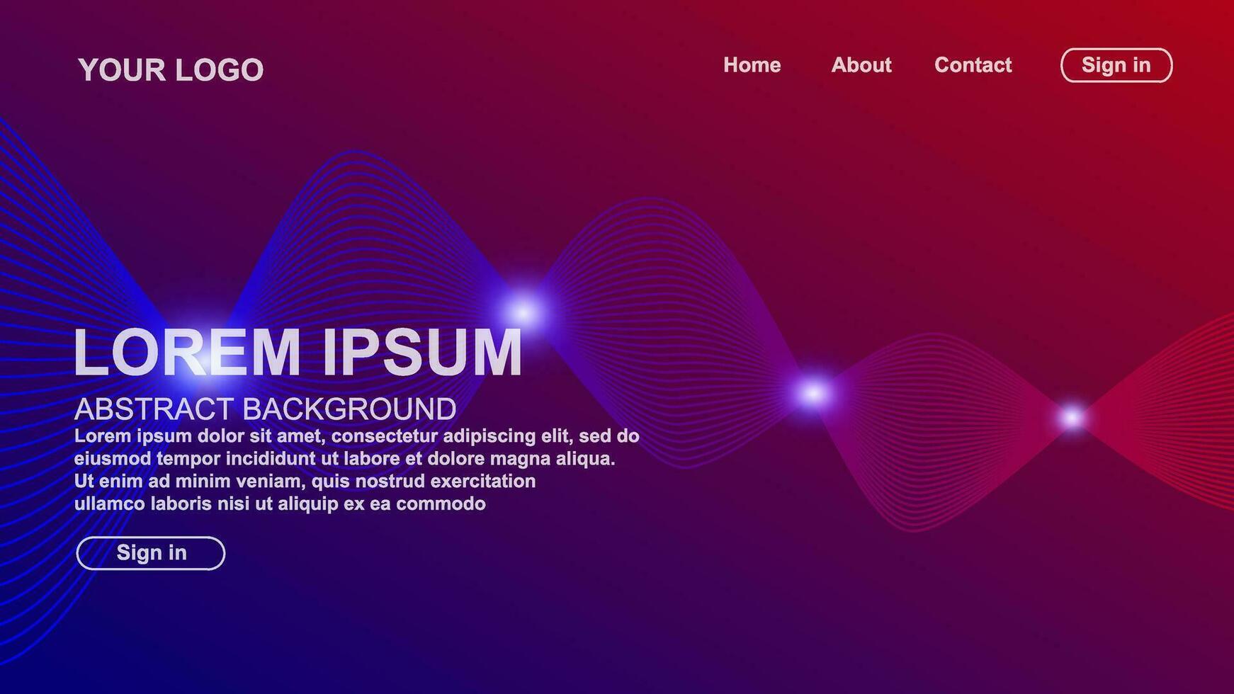 Abstract background modern design. Landing Page. Template for website or app. Vector. vector