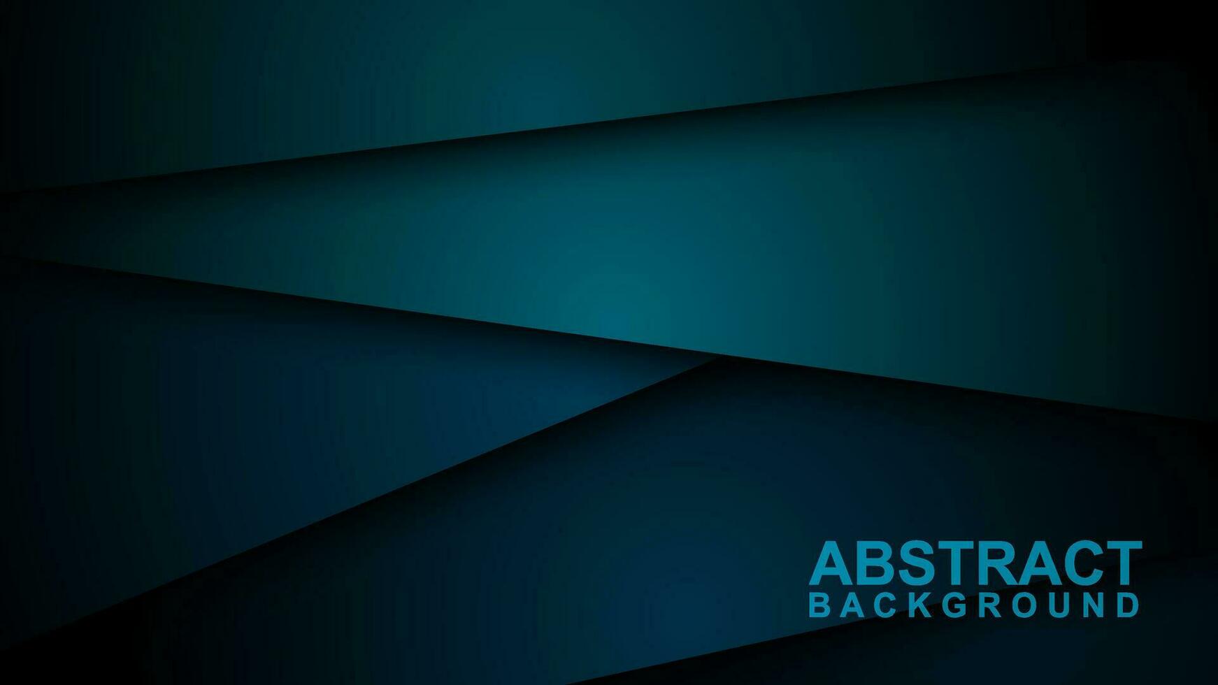 Turquoise green and blue background vector layers overlapping on dark space for background design