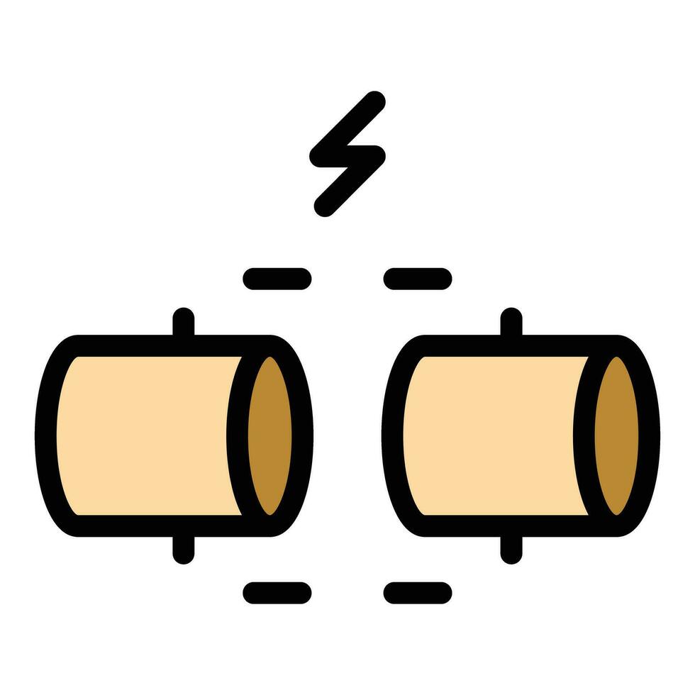 Fiber connection icon vector flat