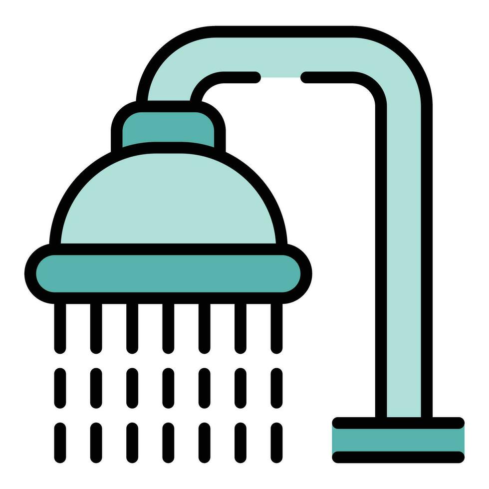 Hair shower icon vector flat