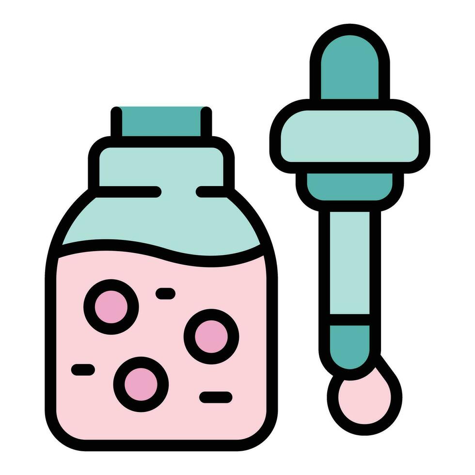 Hair care dropper icon vector flat