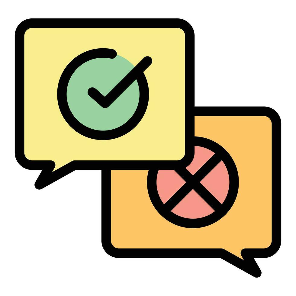 Election chat icon vector flat