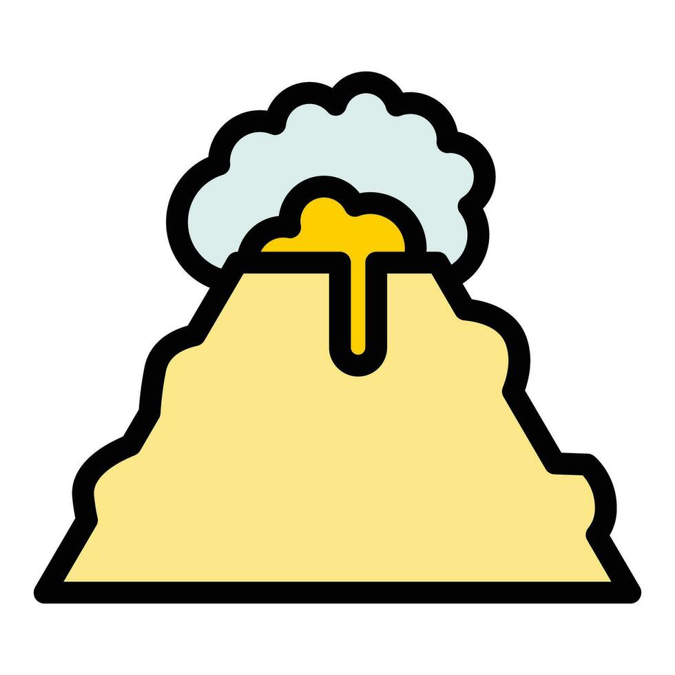 Crust volcanic icon vector flat