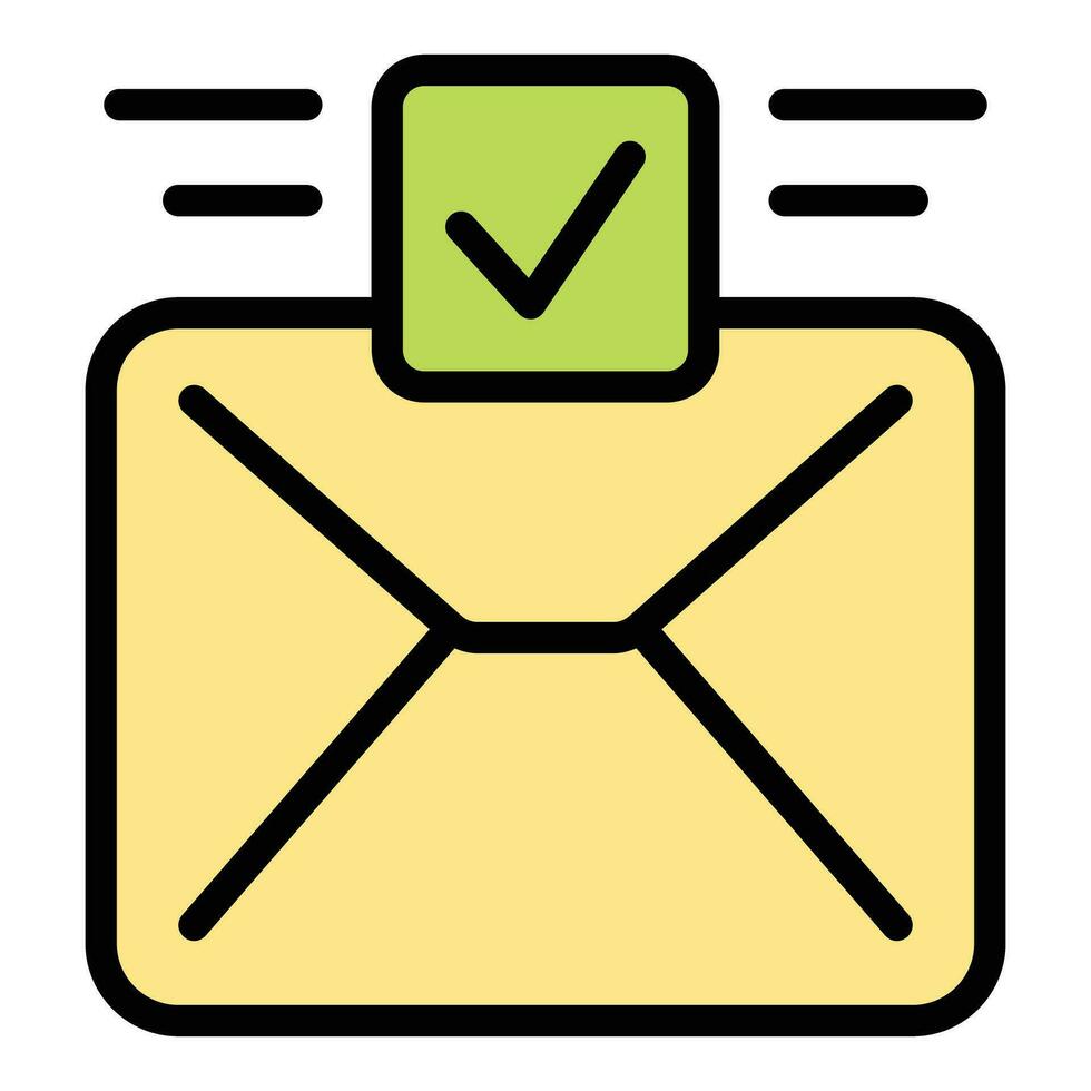 Mail online registration icon vector flat