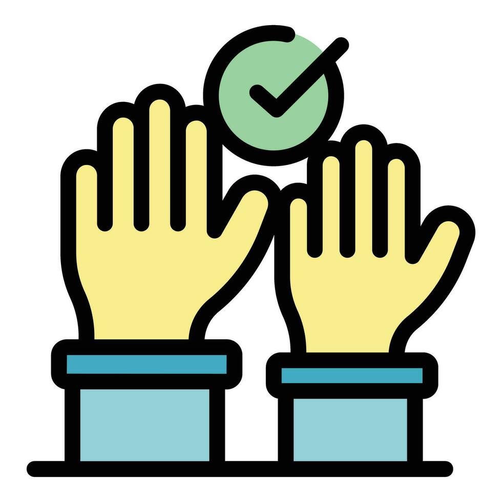 Hands election icon vector flat