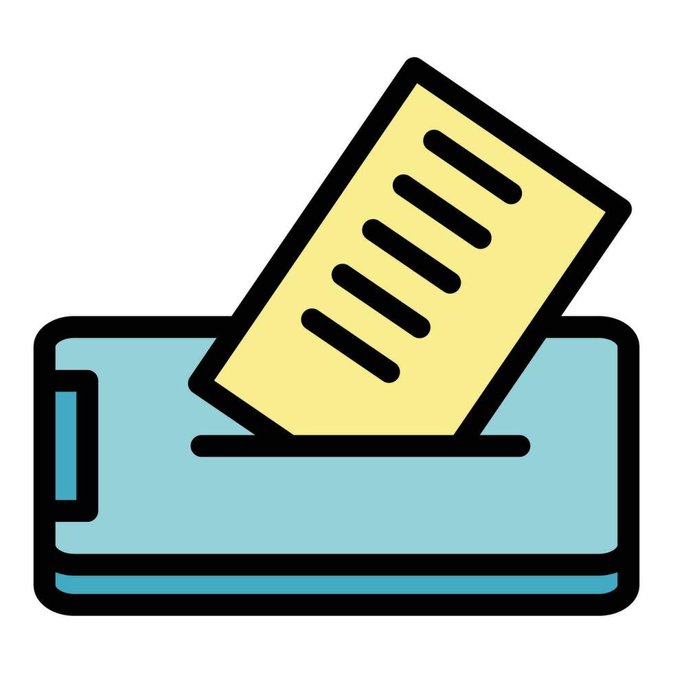 Online paper voter icon vector flat