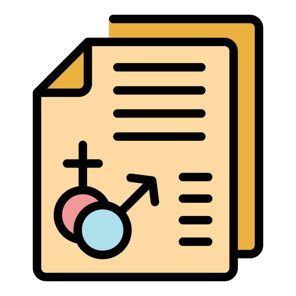 Sex education document icon vector flat