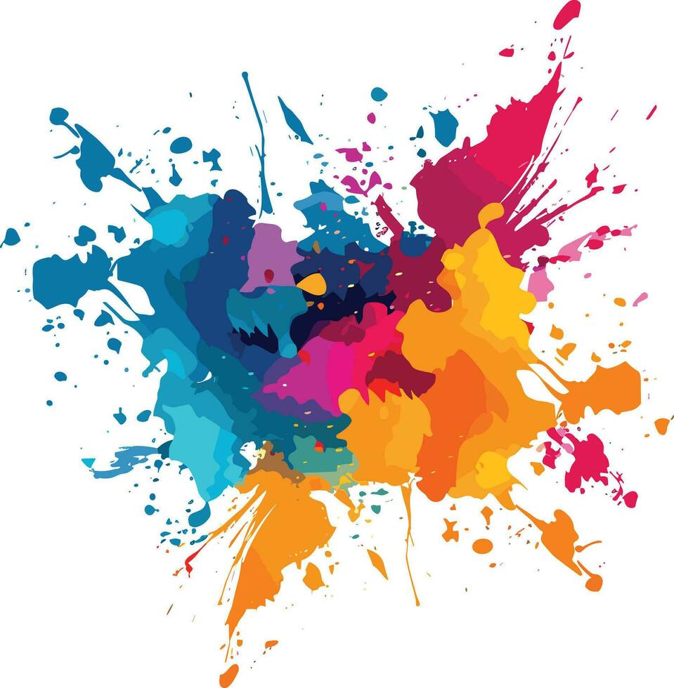 Abstract colorful rainbow colors watercolor brushstroke illustration background banner panorama art paper vector