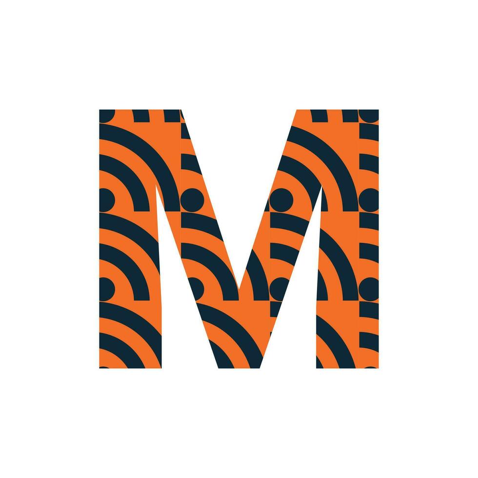 M letter logo or m text logo and m word logo design. vector