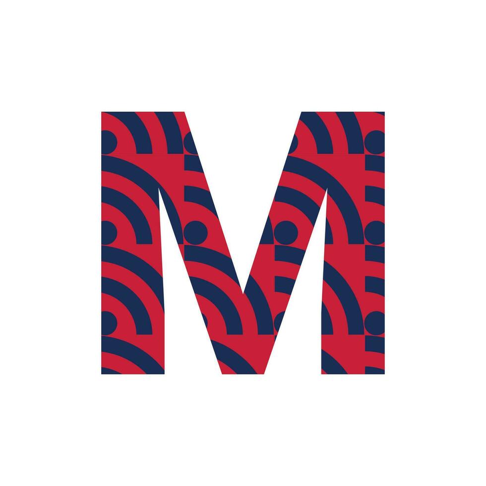 M letter logo or m text logo and m word logo design. vector