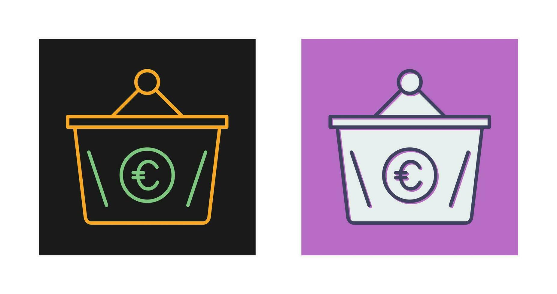 Euro Basket Vector Icon