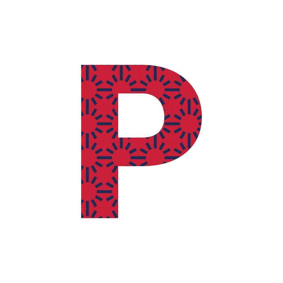 P letter logo or p text logo and p word logo design. vector