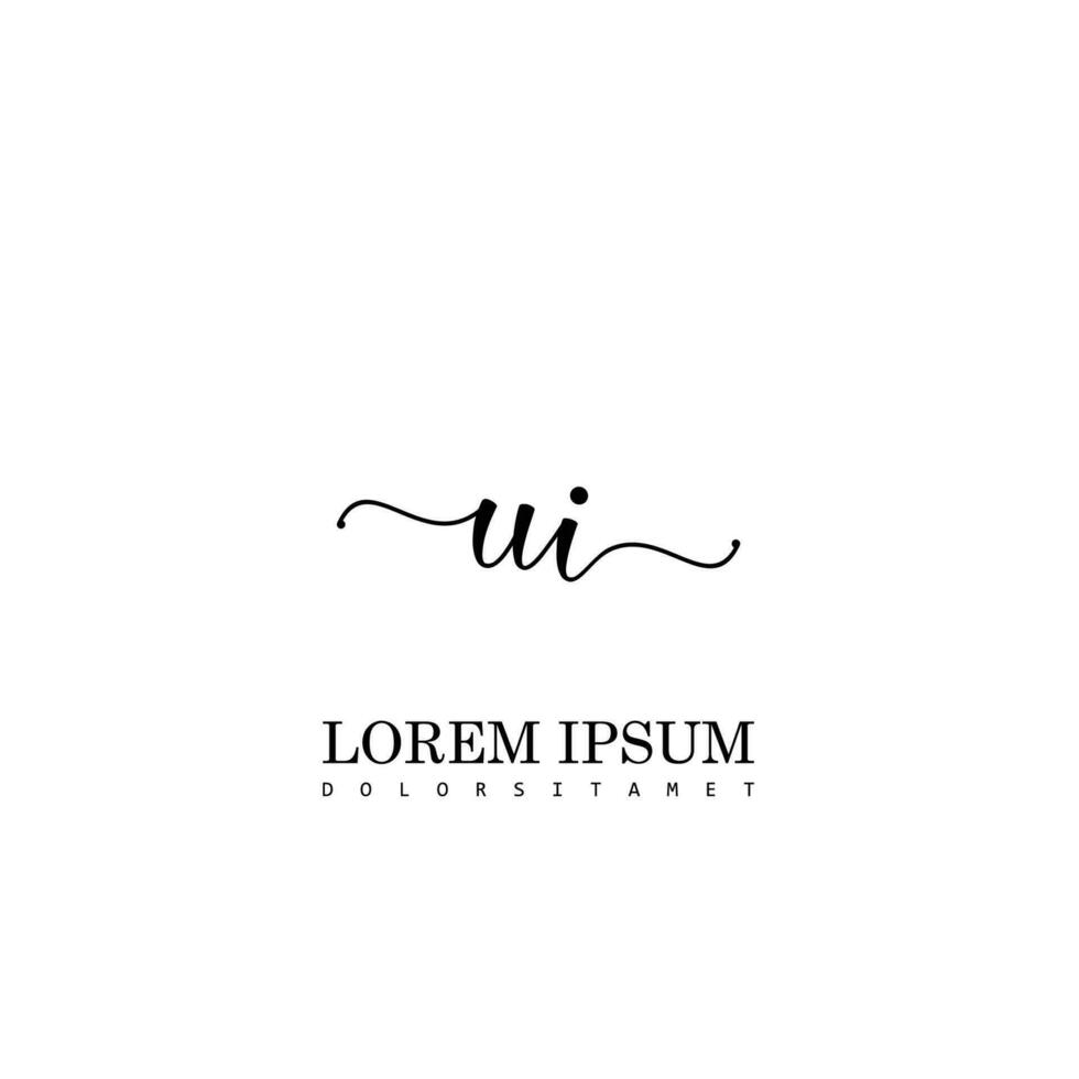 UI Initial Handwriting Template Design vector