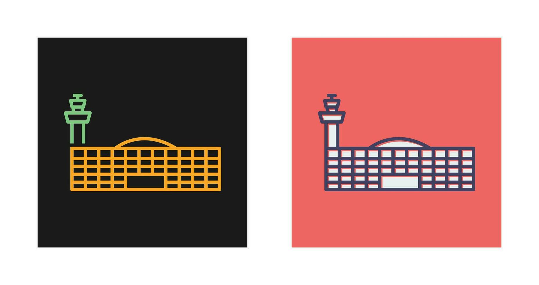 Airport Building Vector Icon