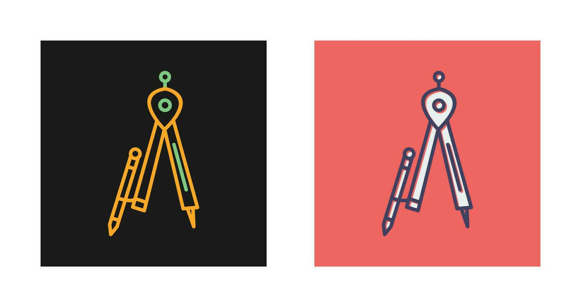 Geometrical Compass Vector Icon