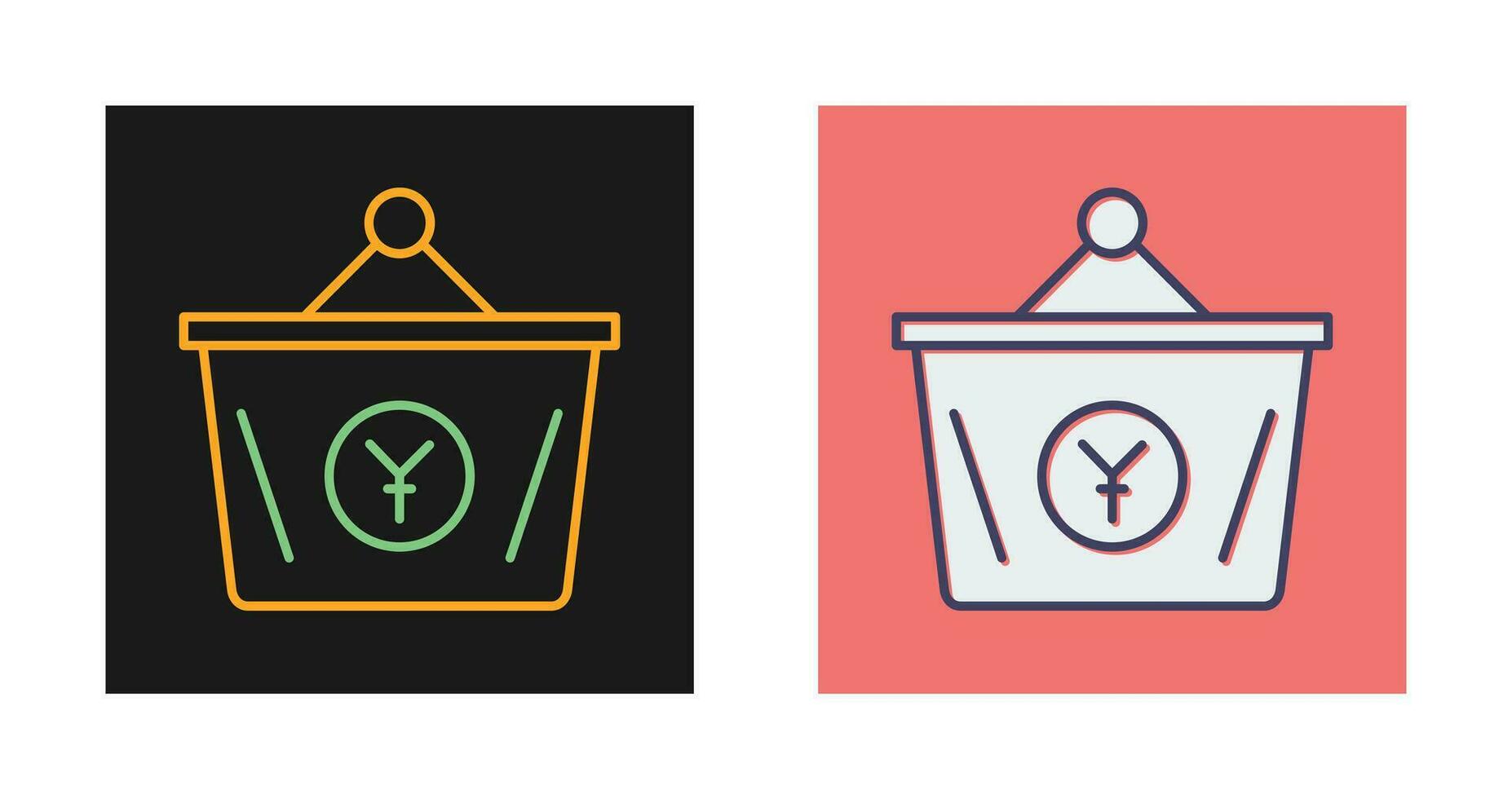 Yen Basket Vector Icon
